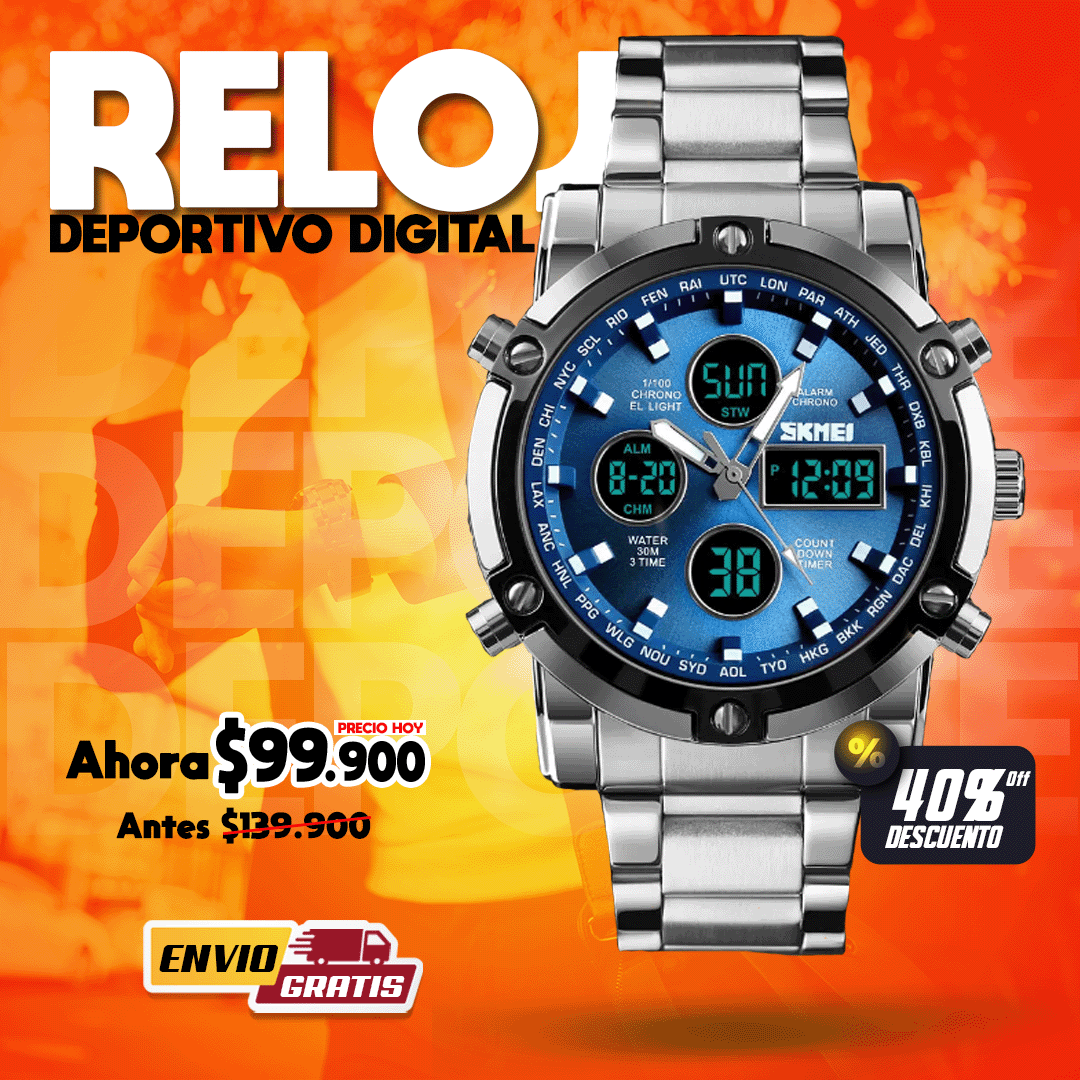 RELOJ DEPORTIVO ACERO