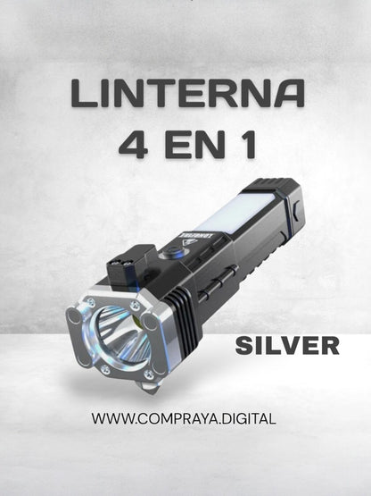 Linterna Táctica Indestructible con Powerbank™ - Seguridad y 4 Funciónes